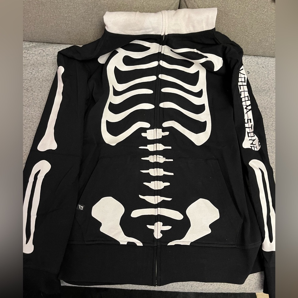 Volcom skeleton hoodie men medium Halloween rare